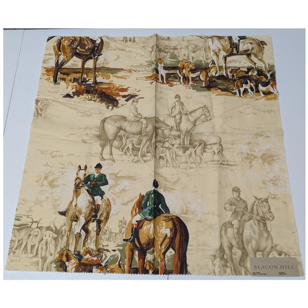 Beacon Hill Ride To Hounds Linen Cotton Blend Meadow Made in Italy